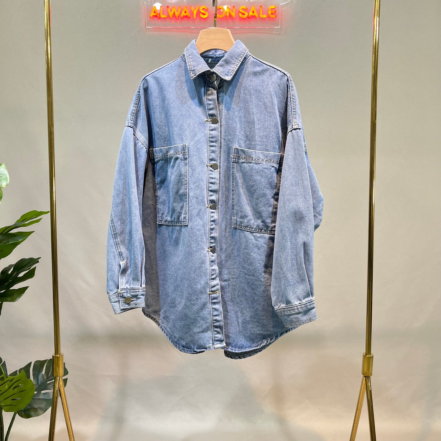 Denim chemise