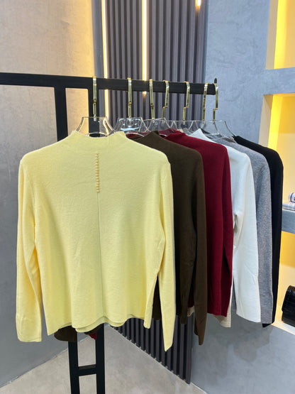 Soft Wool Top With Buttons