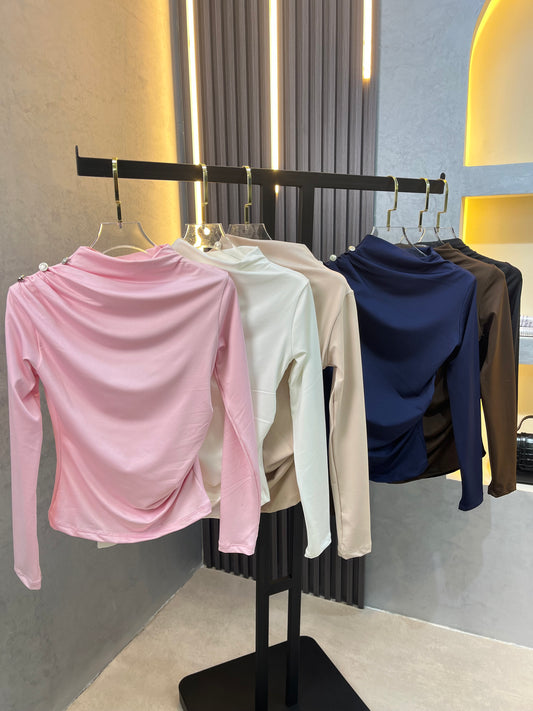 Long Sleeve Top With Buttons