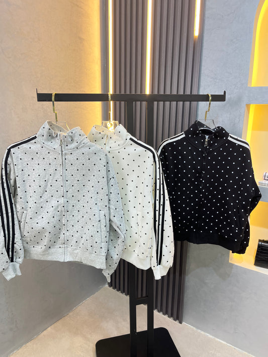 Polka Dot Cotton Sweatshirt