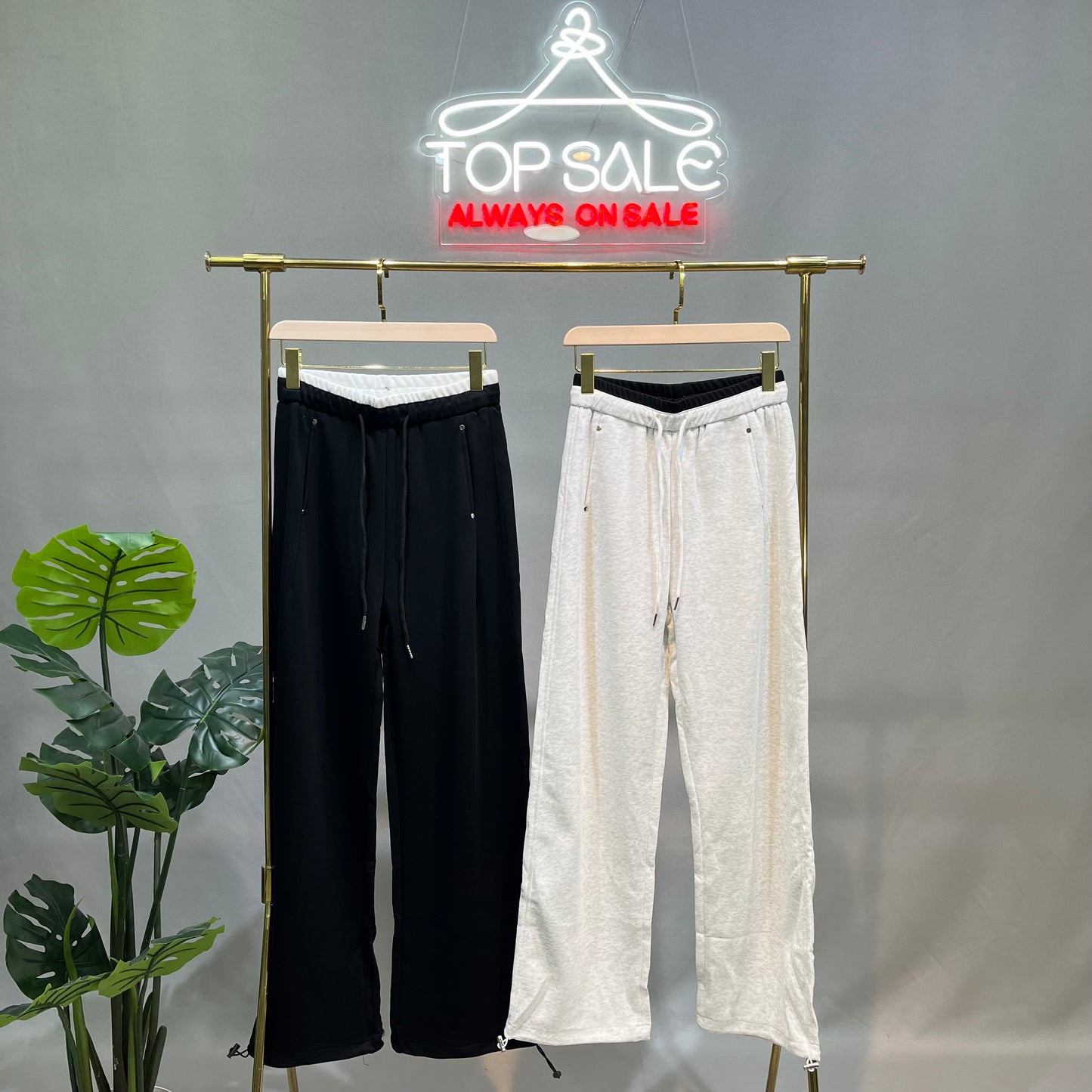 Cotton Wide Leg Pants