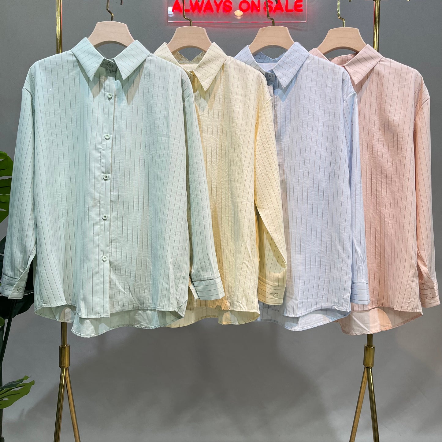 Stripe Cotton Chemise