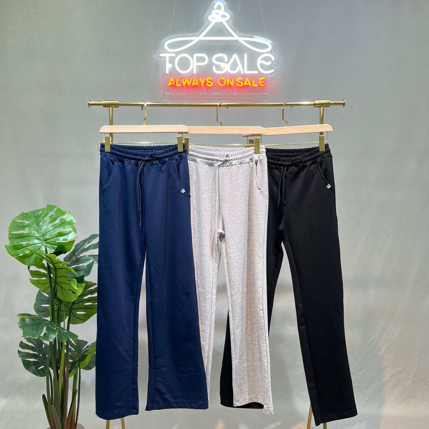 Wide Leg Cotton Sweatpants