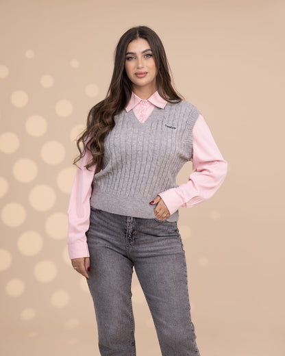 Chemise With Attached Vest