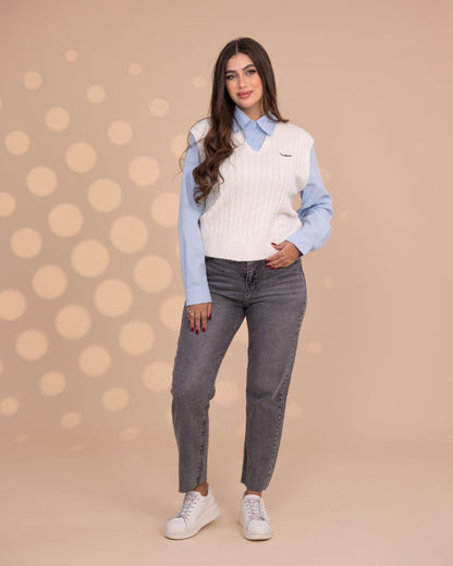 Chemise With Attached Vest