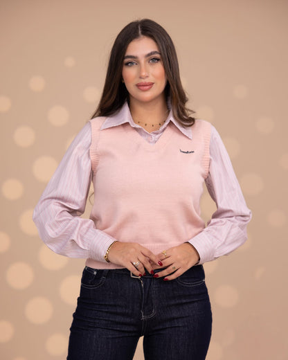 Chemise With Attached Vest